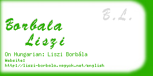 borbala liszi business card